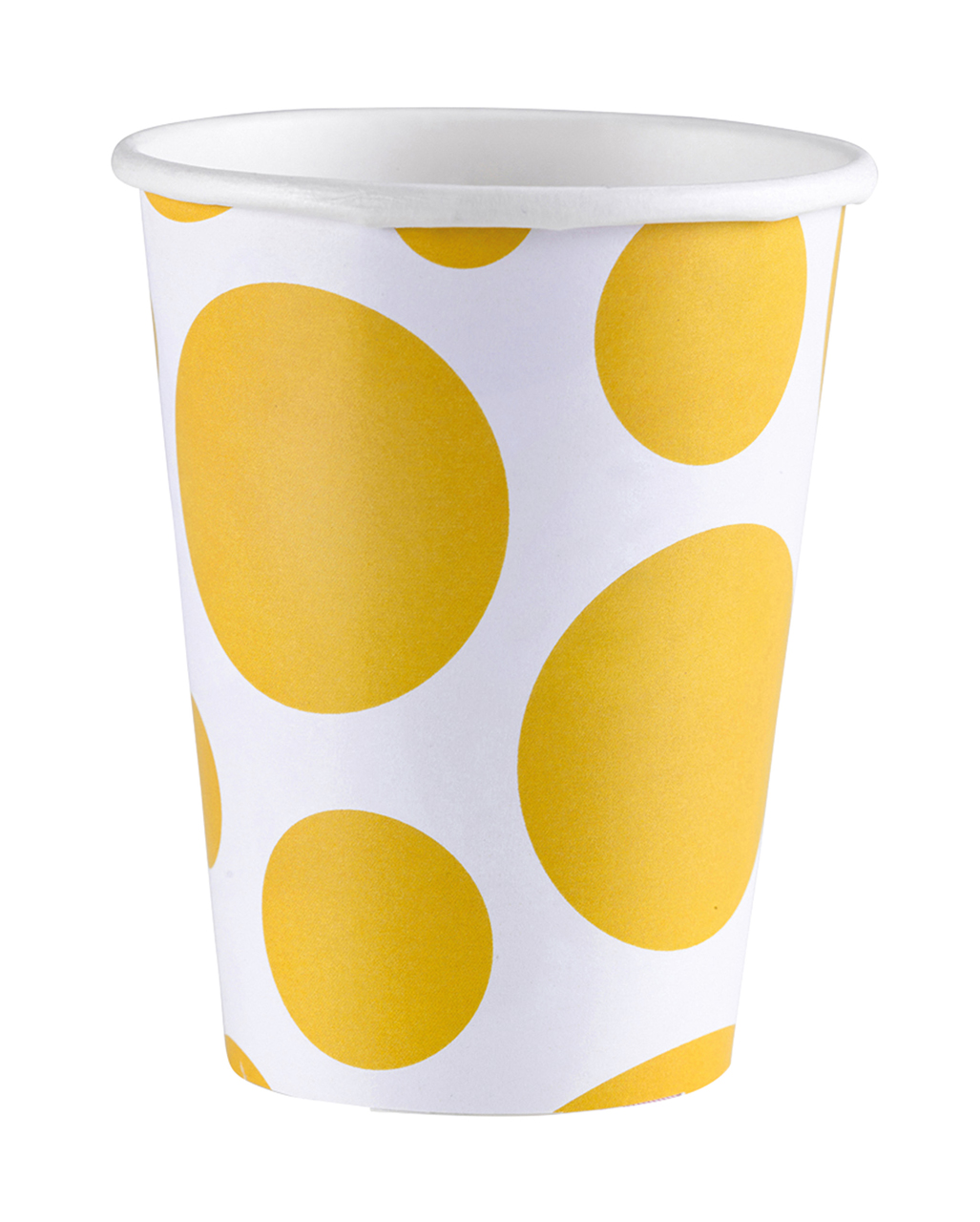 Sommergelbe Dots Pappbecher 8 St. ordern ⬤
