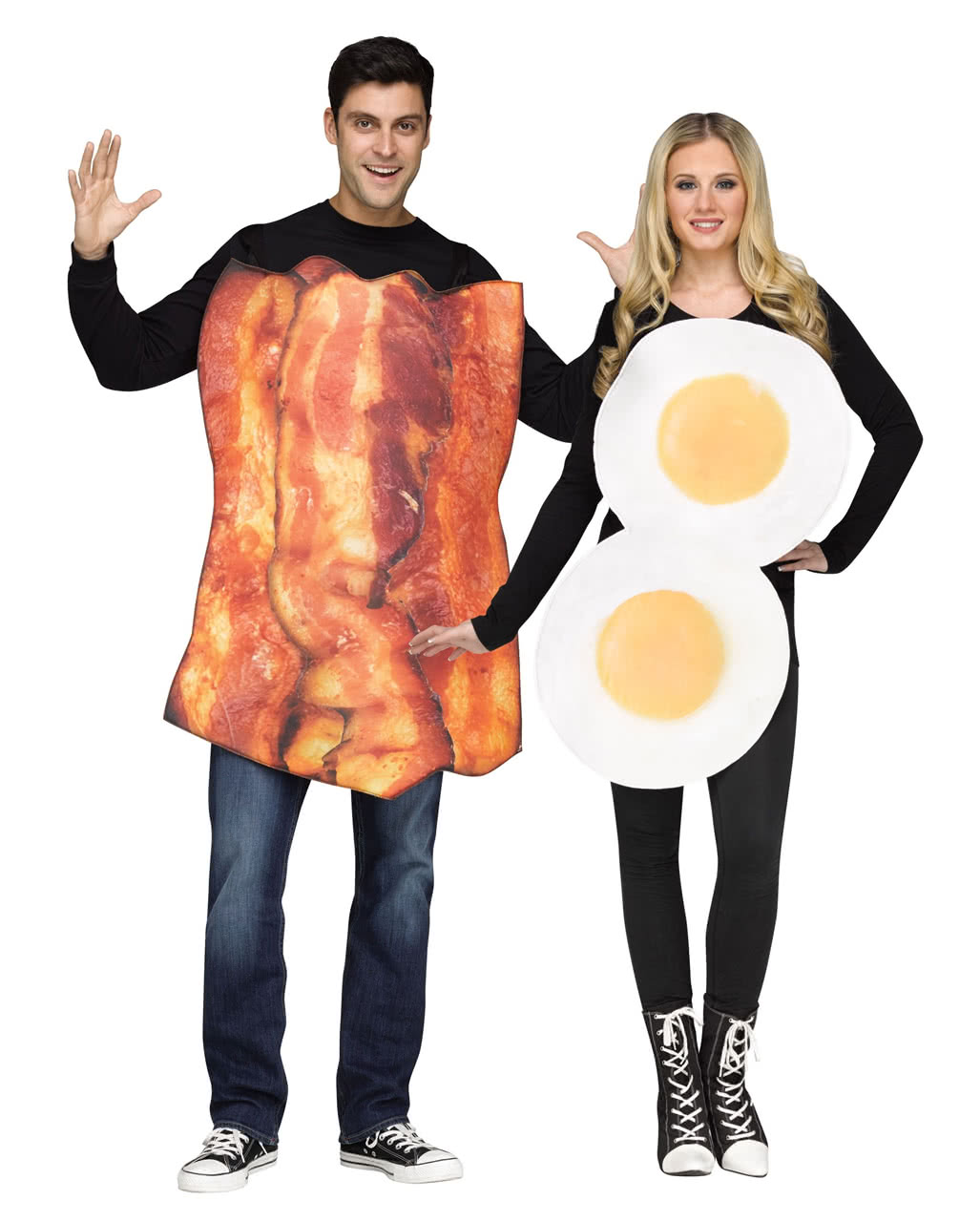 Spiegelei und Speck Partnerkostüm für Karneval One Size