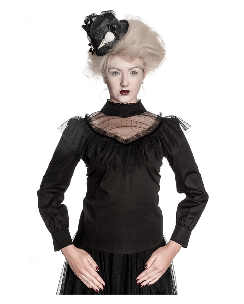 Spin Doctor Gothic Bluse Bluse mit Stehkragen XS