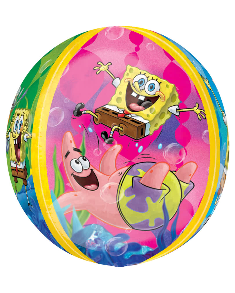 Folienballon Spongebob bedruckter Helium Ballon in Metalloptik