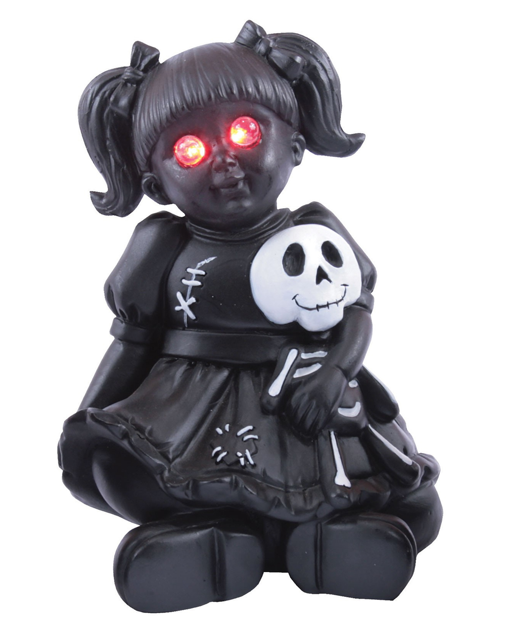 Spooky Doll mit roten LED Augen Gothic Deko