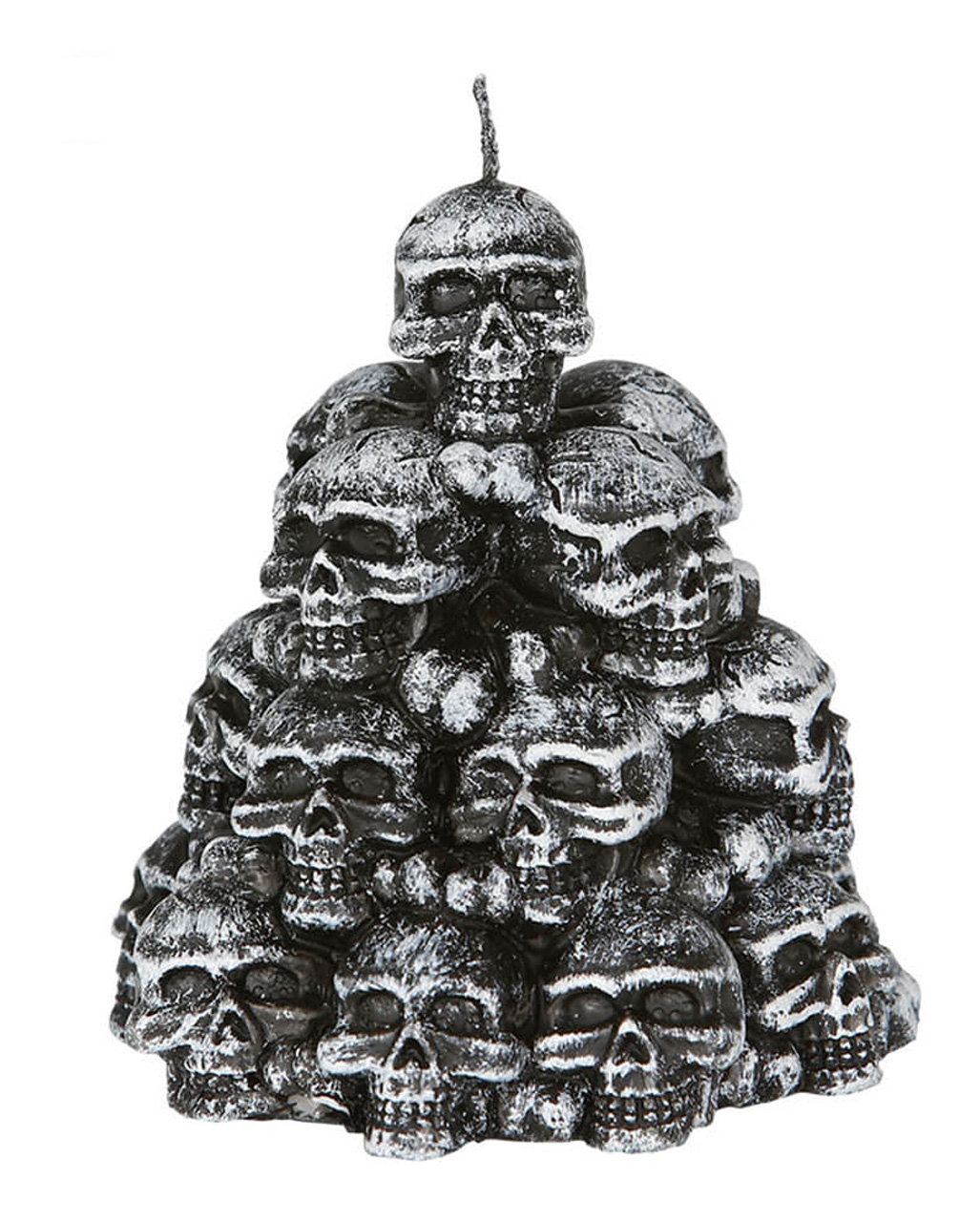 Spooky Totenschädel Kerze als Tischdeko für Halloween