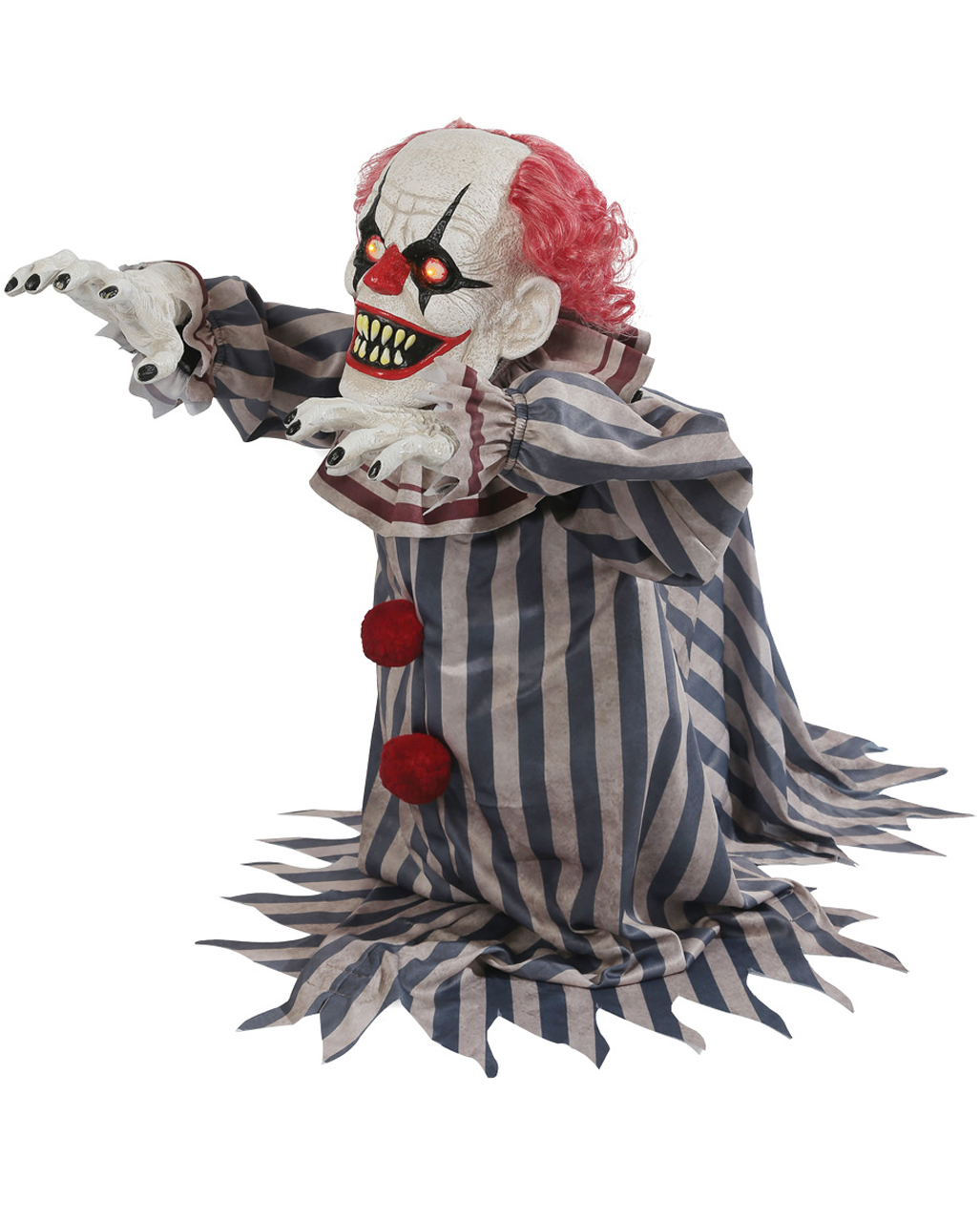 Attackierender Horrorclown Animatronic als Deko