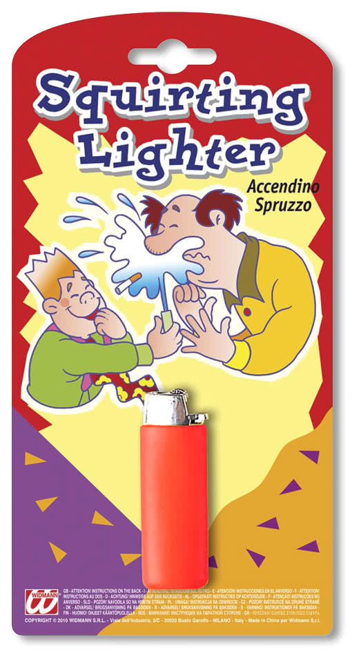 Spritz Feuerzeug als Scherzartikel