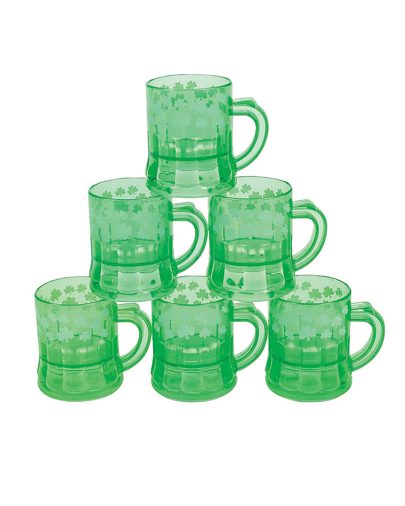 St. Patrick's Day Kleeblatt Schnapsgläser 12 St Partydeko