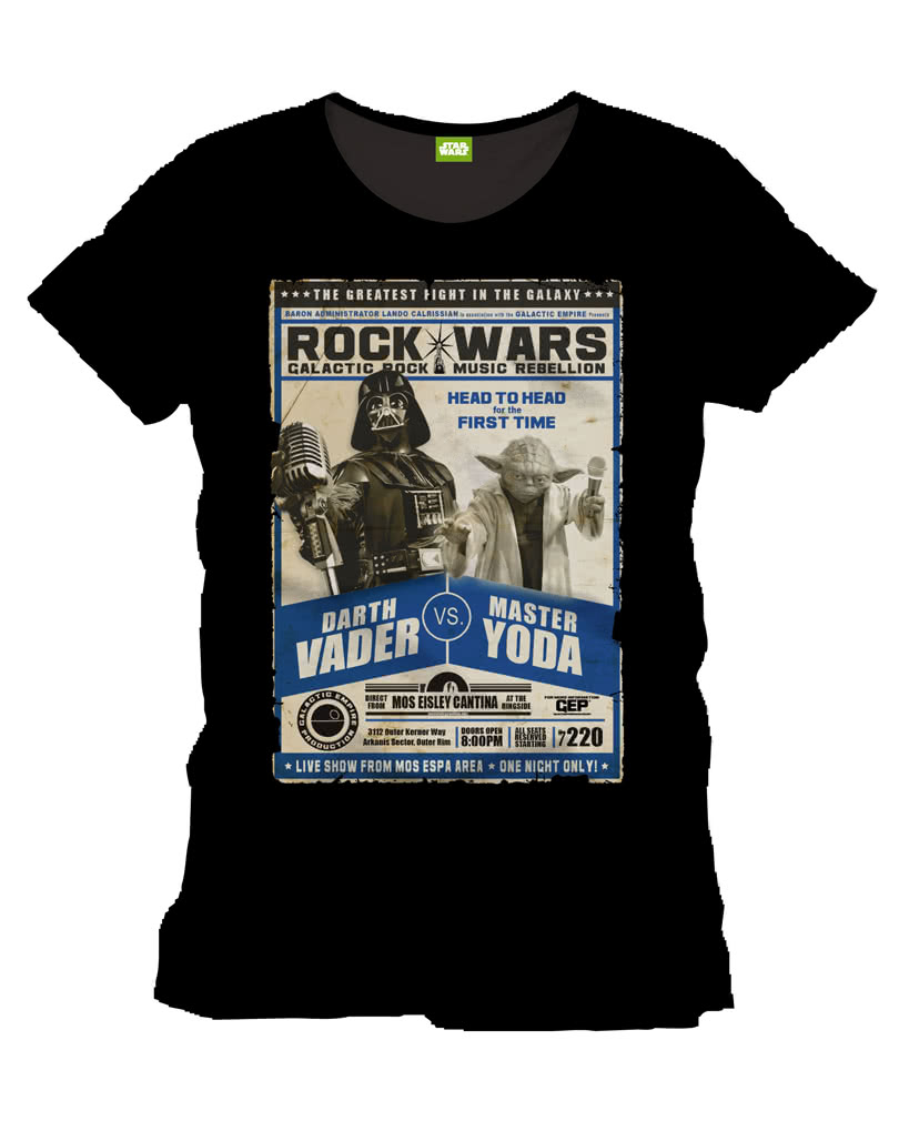 Star Wars T-Shirt Darth Vader vs. Yoda  Krieg der Sterne Poster T-Shirt S