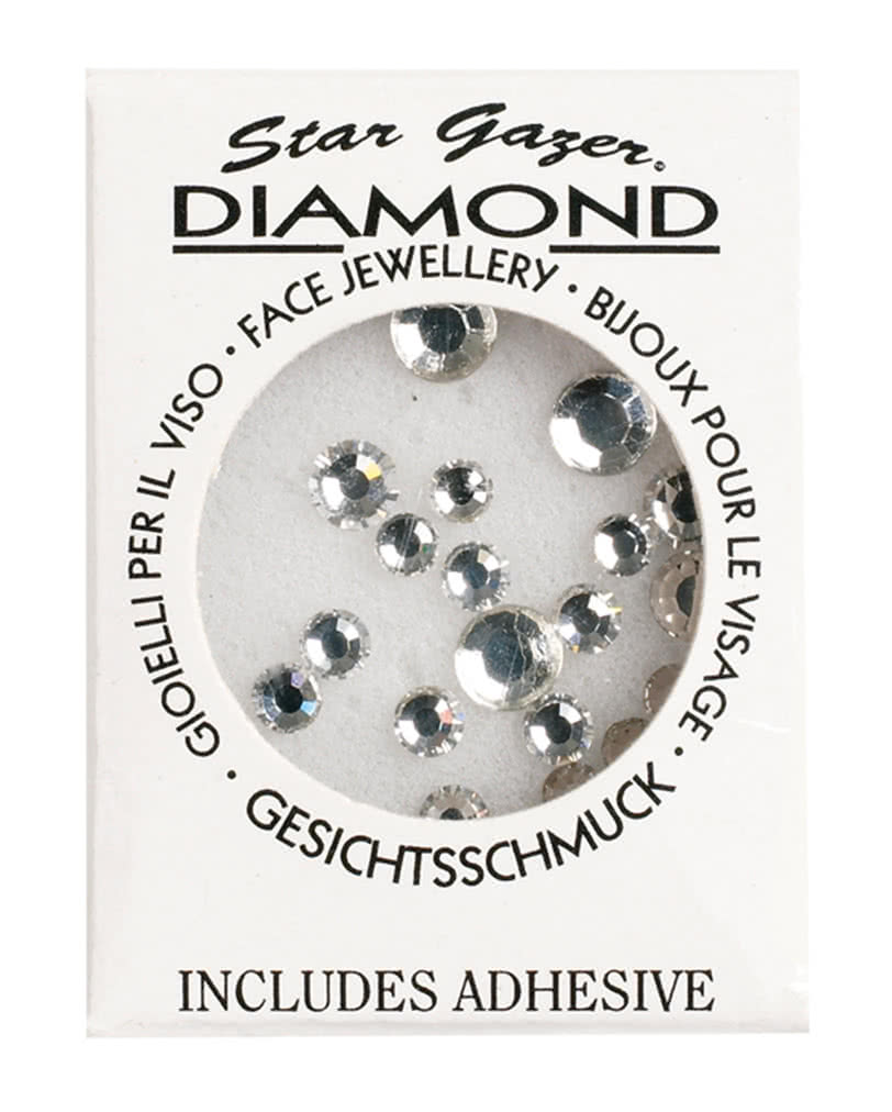 Stargazer Face Diamonds Silber   Glitzernder Gesichtsschmuck