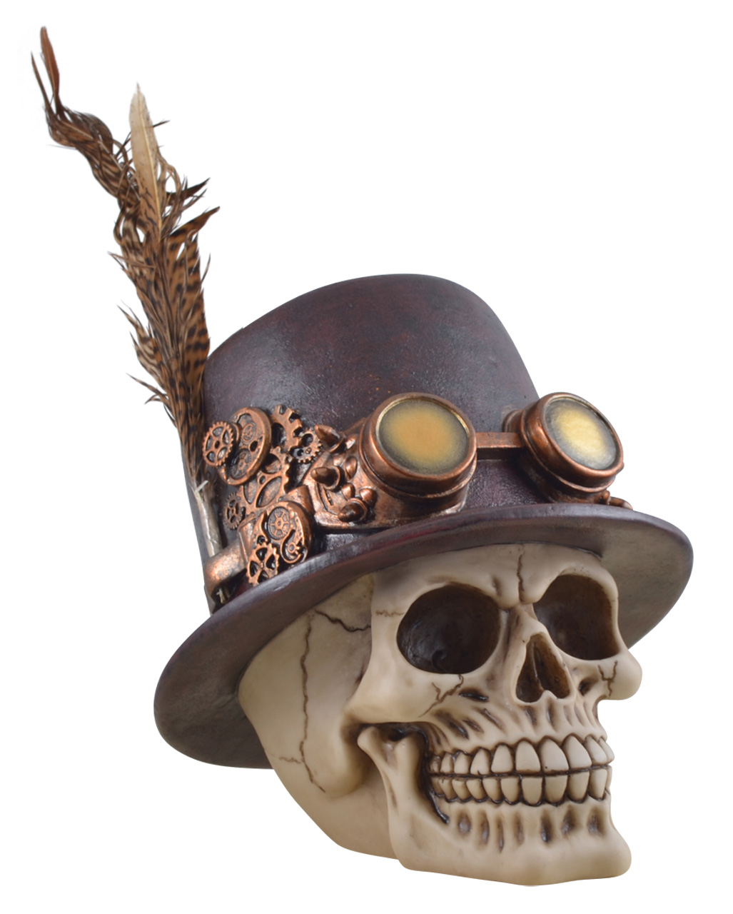 Steampunk Totenschädel mit Zylinder verschenken ★