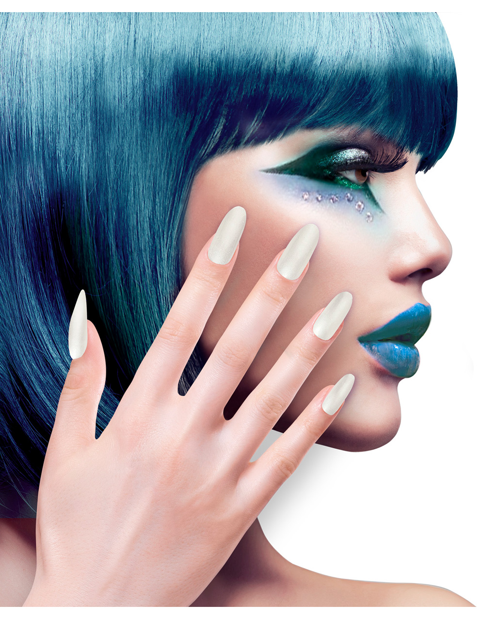 Stiletto Fingernägel Perlmutt Effekt 12 St. bestellen