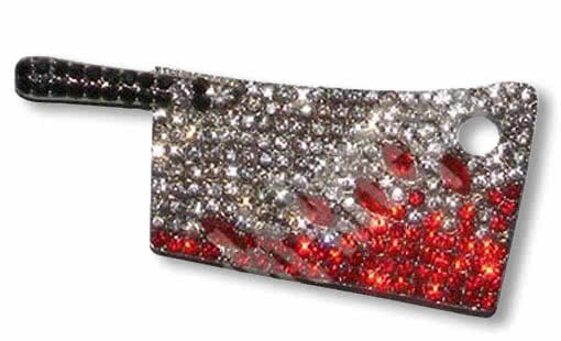 Strass Brosche Hackebeil -Kreepsville Schmuck-Gothic Accessoires-