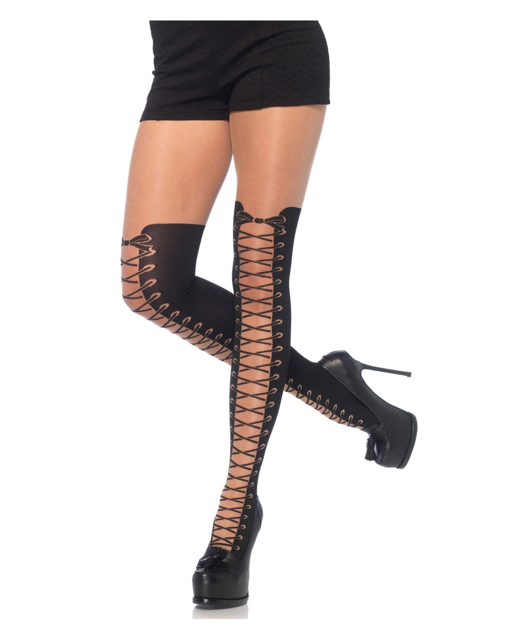 Strumpfhose mit Schnüroptik ★ Gothic Fashion