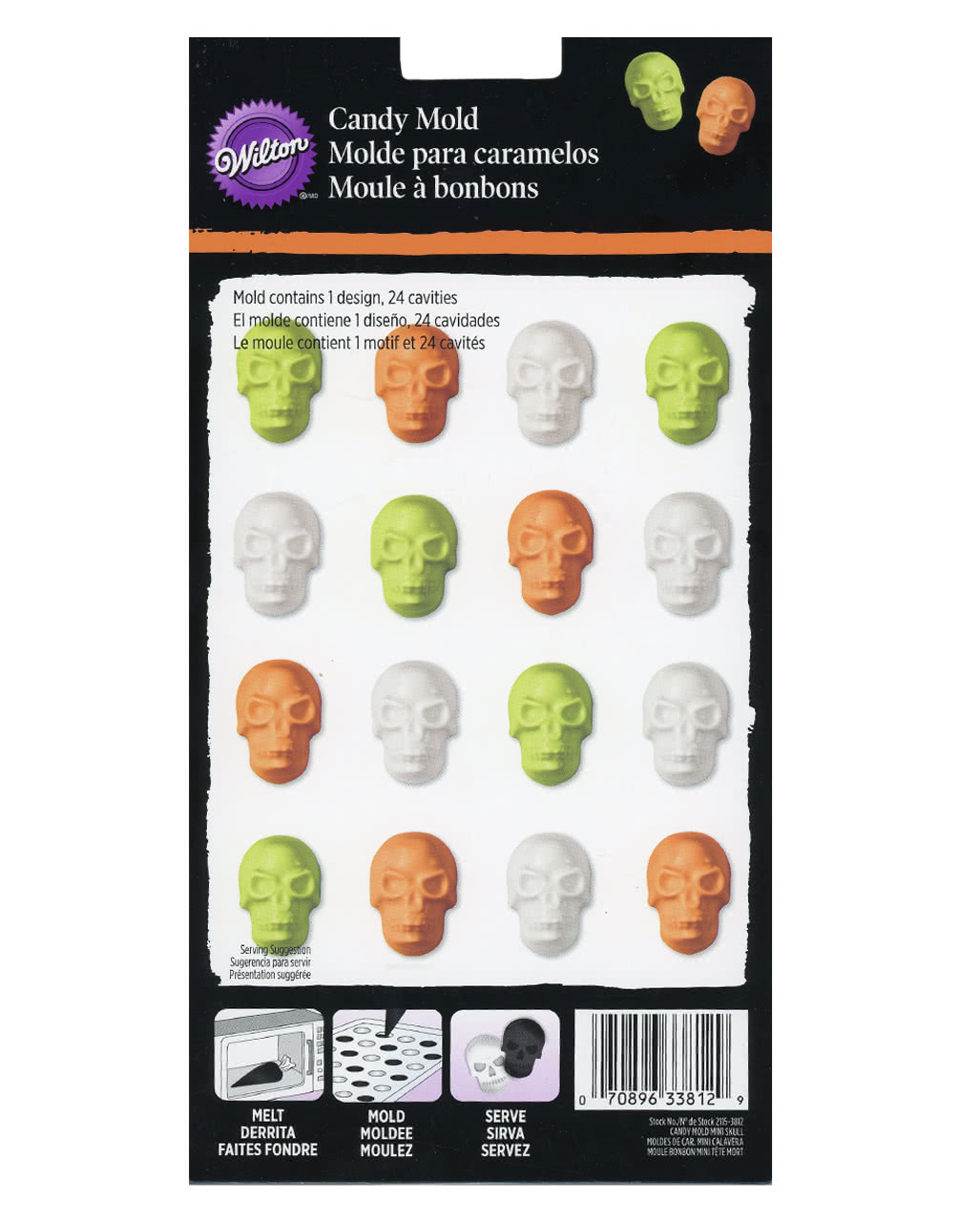 Süßigkeitenform Mini-Totenköpfe bestellen