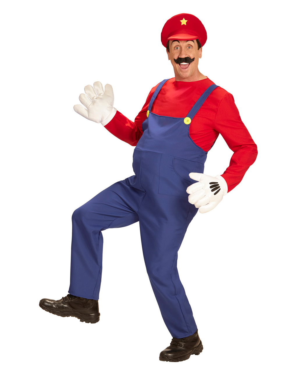 Super Klempner Kostüm mit Mütze XXL