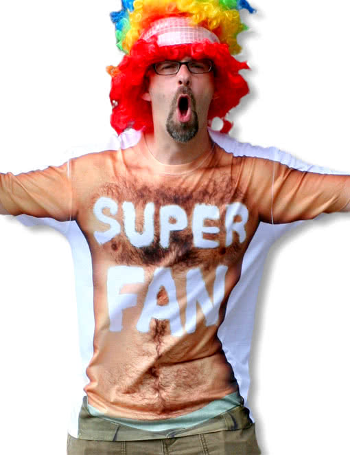 Super Fan Shirt -behaartes Spielershirt M