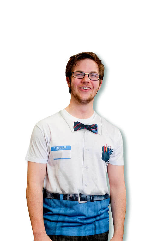 Super Nerd Shirt -Spießer Outfit-Streber Hemd  L