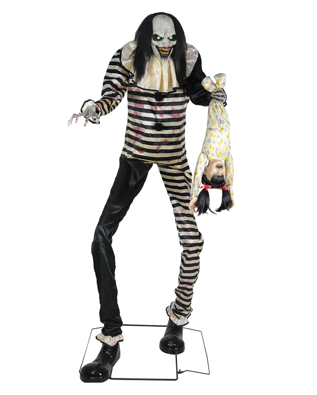 Riesiger Horrorclown mit Kind Animatronic ➤