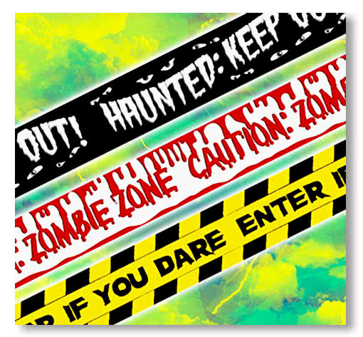 Halloween Absperrband 3-teilig -Party Absperrband-Security Absperrung