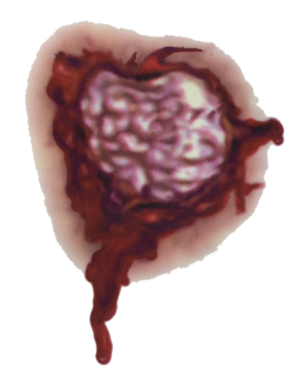 Eiterwunde Klebetattoo für Halloween