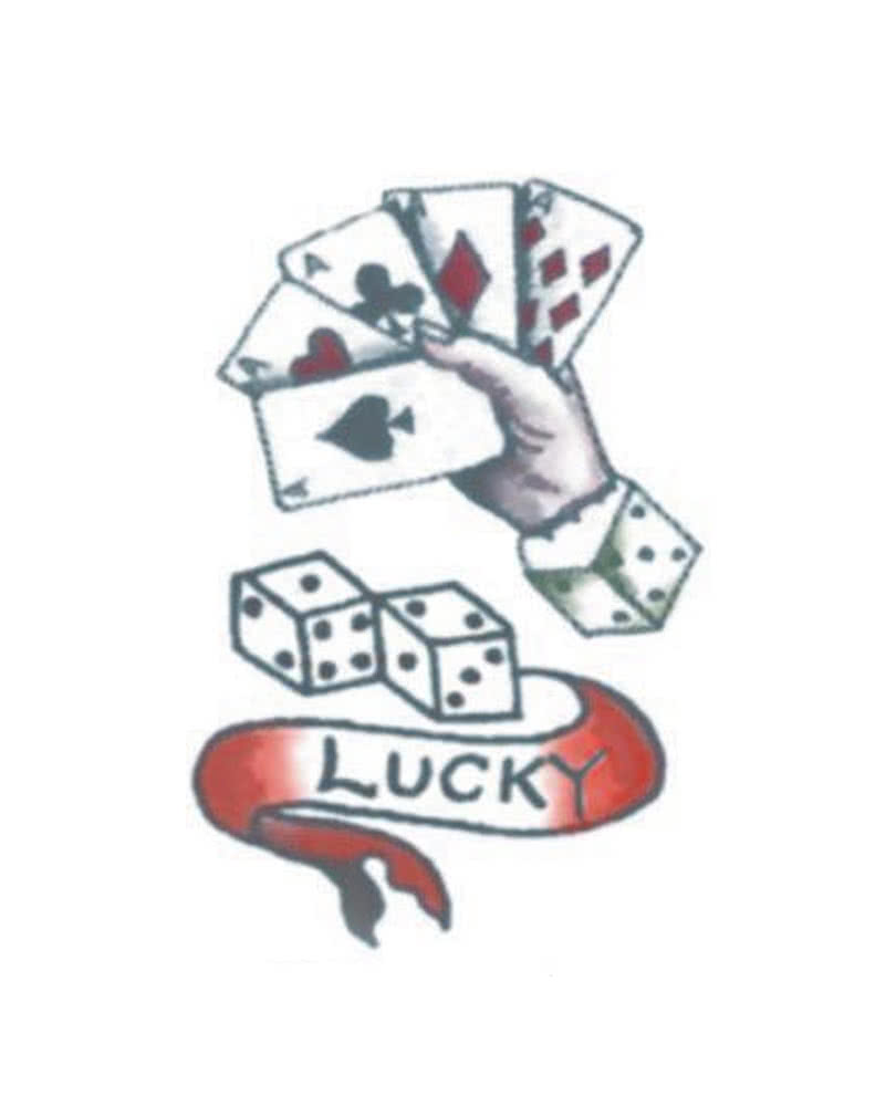 Tattoo Glücksspiel Vintage Tattoo zum Aufkleben