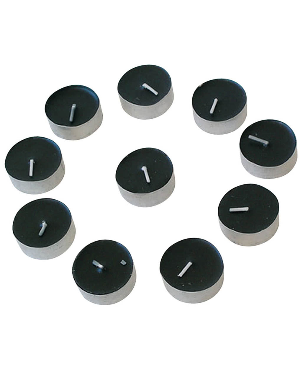 Schwarze Teelichter 10er Set Gothic Kerzen