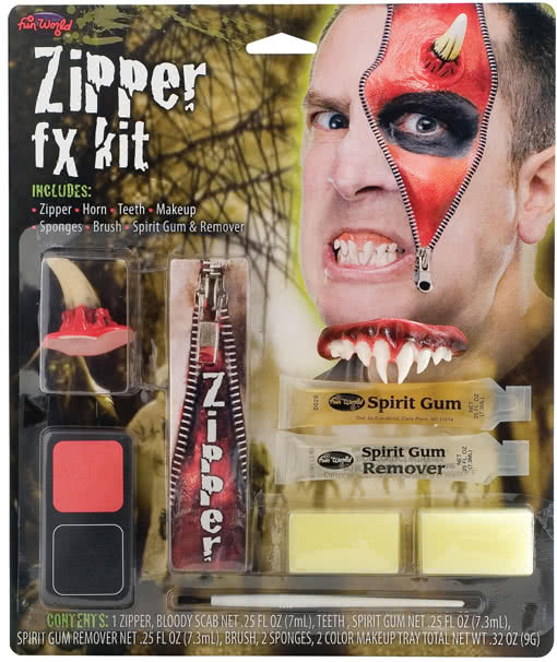 Teufel Zipper FX Kit  Blutiger ReißverschlussFX Wunde