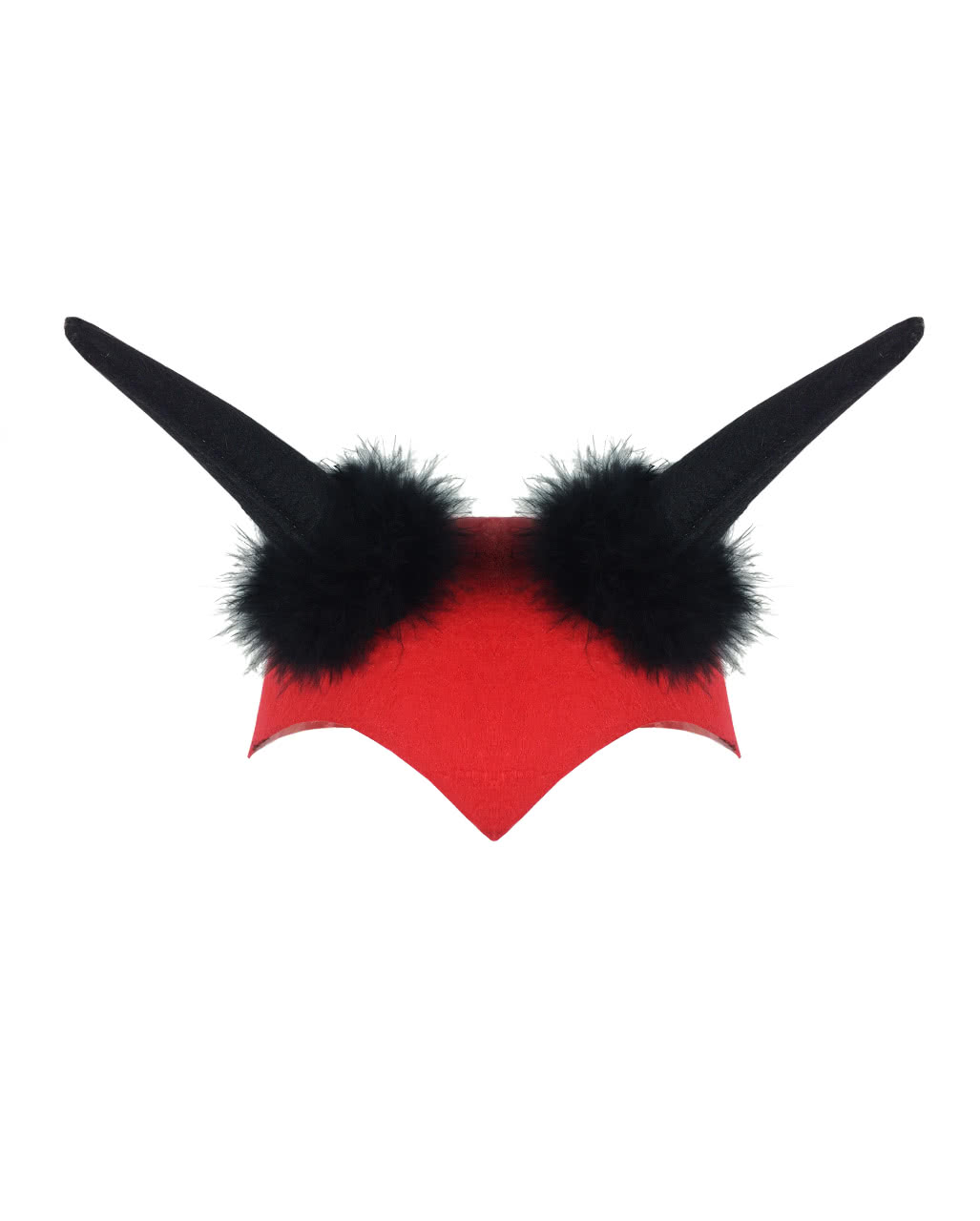 Teufelskappe rot-schwarz für höllische Kostüme