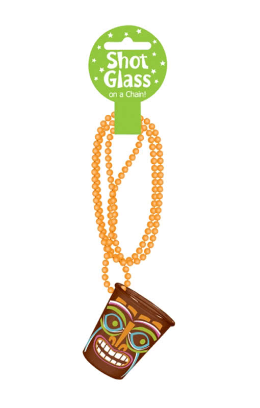 Tiki Schnapsglas mit Kette Shot Glas mit Tikigesicht