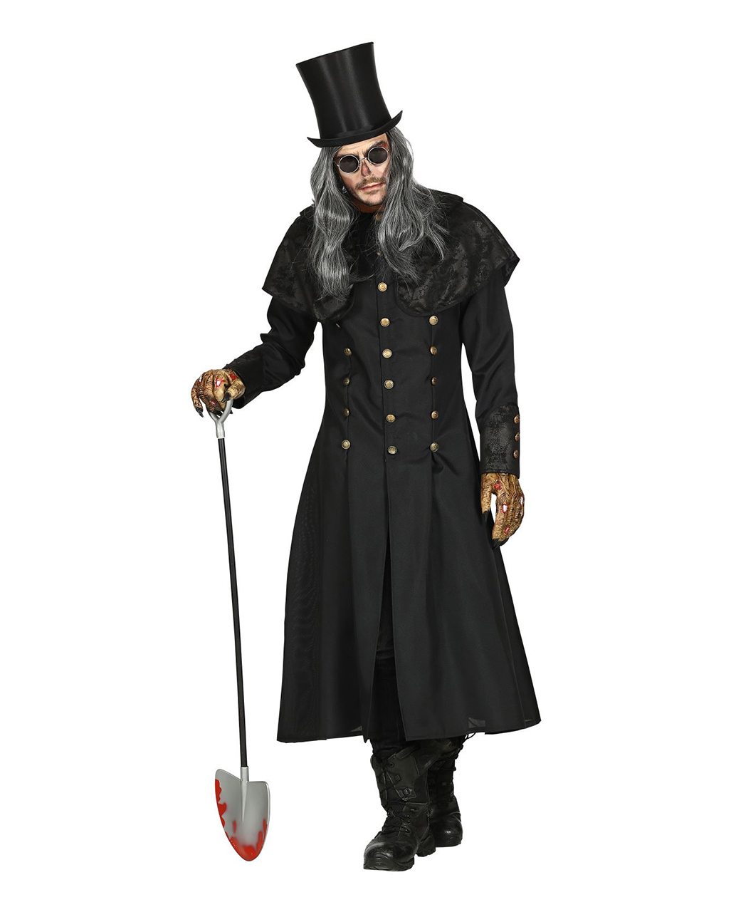 Totengräber Kostüm Mantel mit Kragen für Herren ? M/L