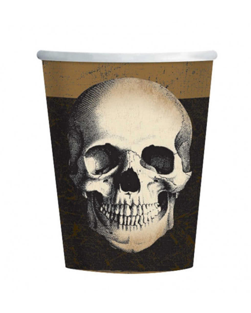 Totenkopf Boneyard Pappbecher 10 St. für Halloween