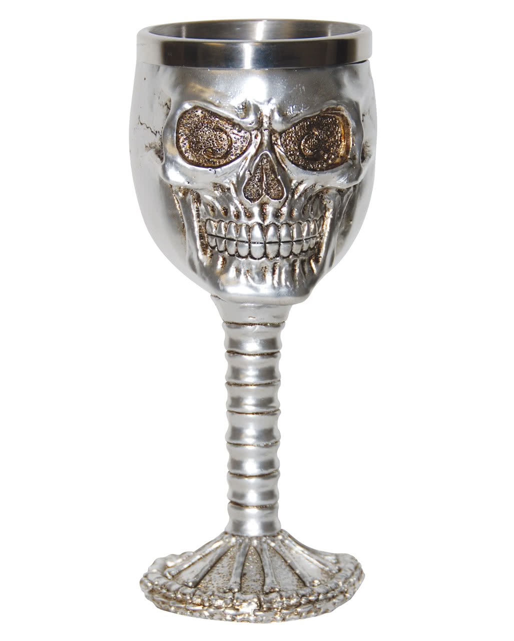 Totenkopf Kelch 17 cm als Halloween Trinkgefäß