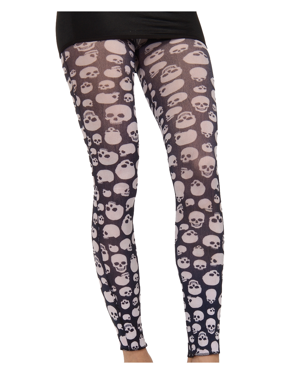 Totenkopf Kinder Leggings Verkleidungszubehör