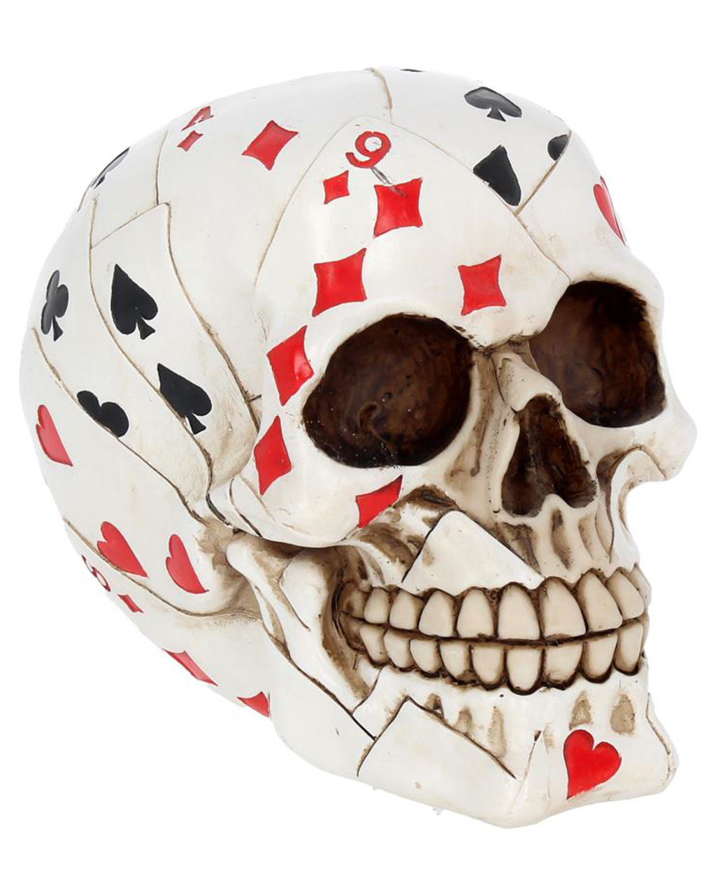 Totenkopf mit Pokerkarten Design Totenschädel Deko