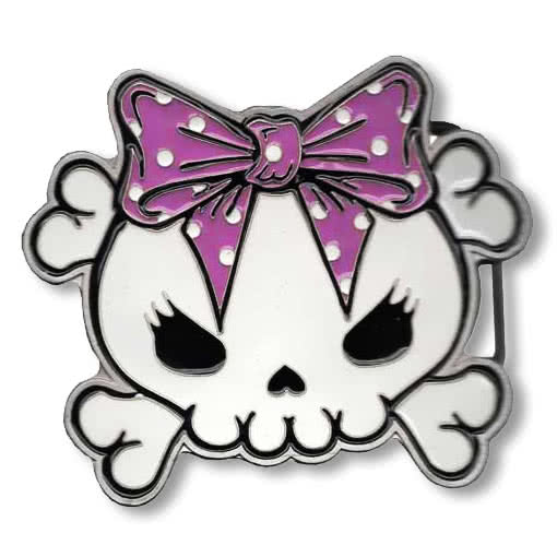 Totenkopf Gürtelschnalle pink -Punk Gürtelschnalle-Skull Buckle