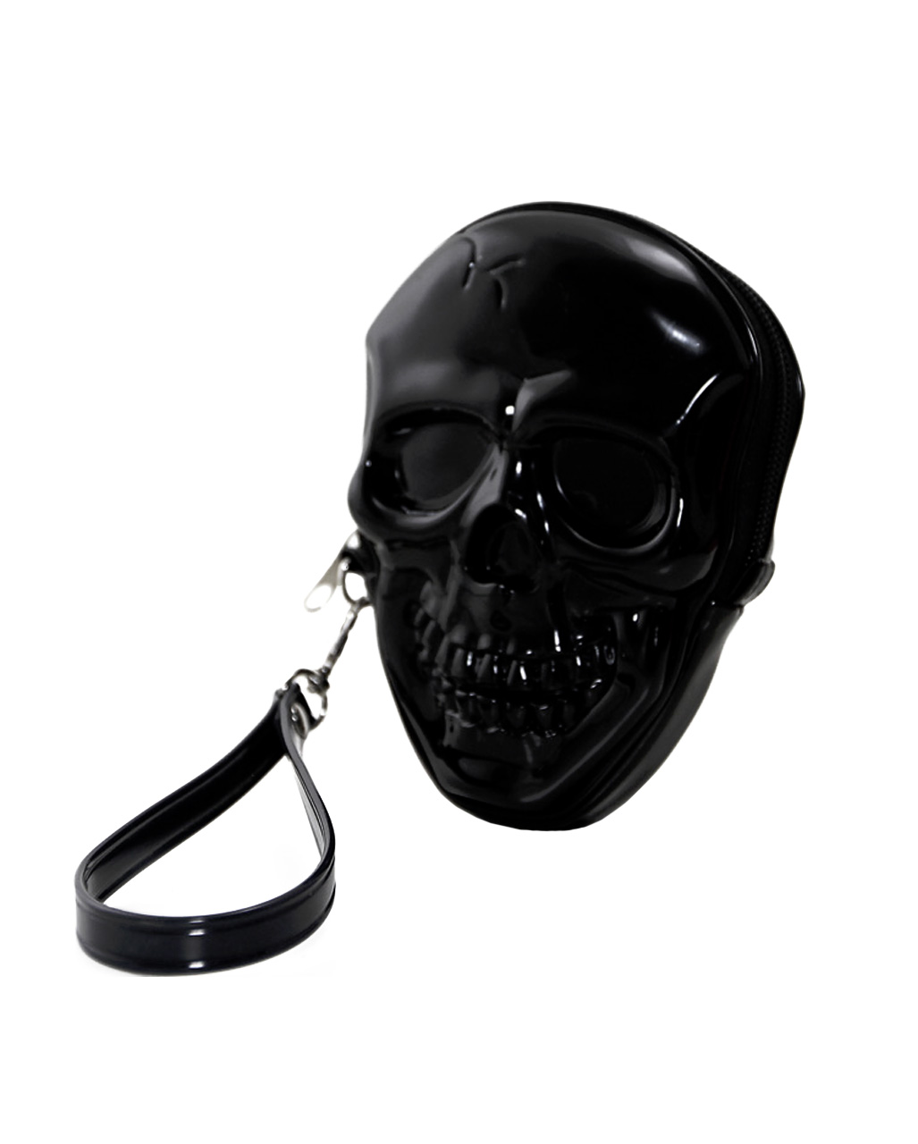 Totenschädel Clutch Vinyl als Gothic Handtasche