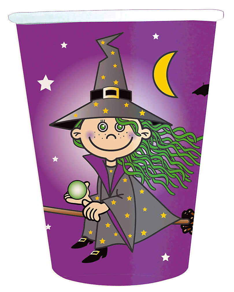 Trinkbecher Hexe für Halloween