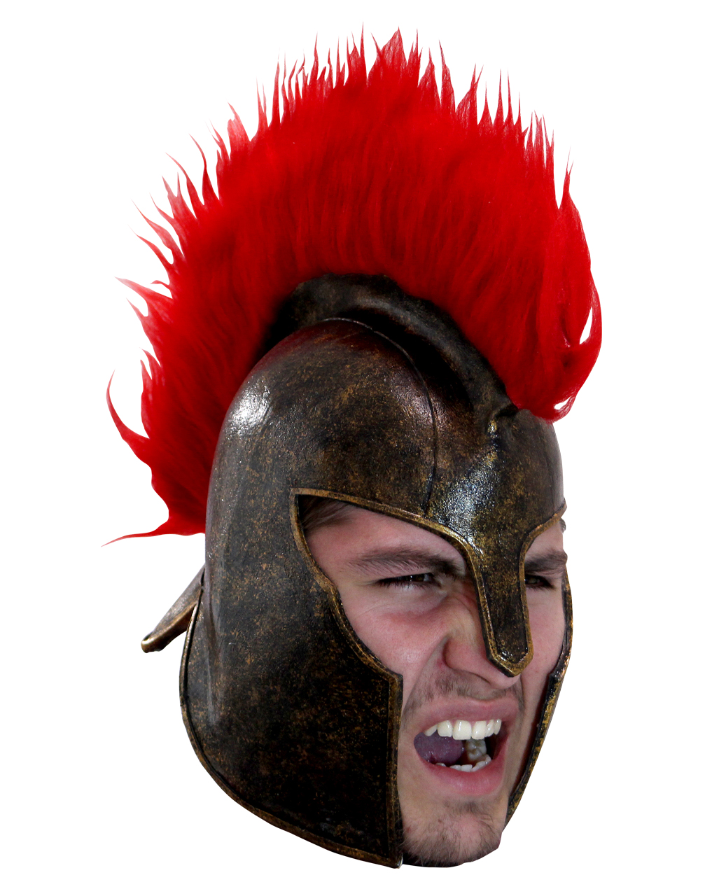 Trojaner Helm aus Latex Gladiatoren Helm
