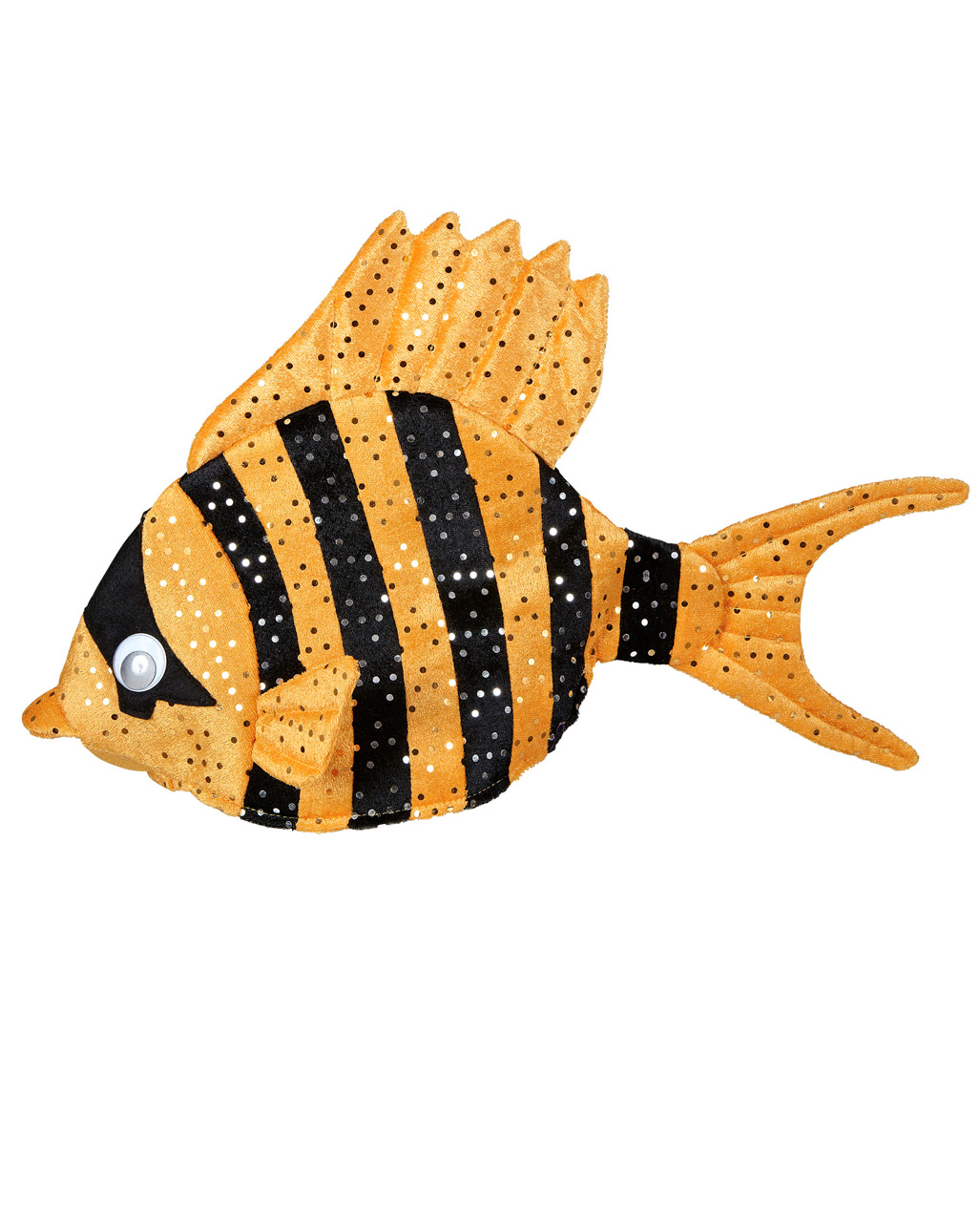 Tropischer Fischhut Orange als Faschingshut