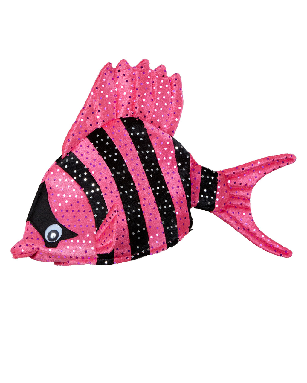 Tropischer Fischhut Pink für Karneval