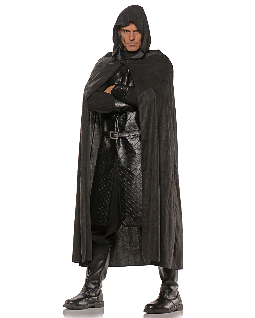 Umhang im Wildleder-Look Schwarz Historische Mittelalter Kostüme