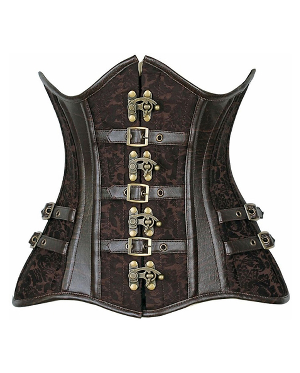 Unterbrustkorsett Steampunk Braun für Gothic Outfits M