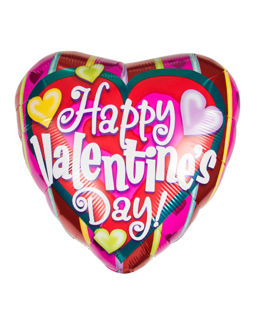 Kunterbunter Happy Valentins Day Folienballon Partydeko