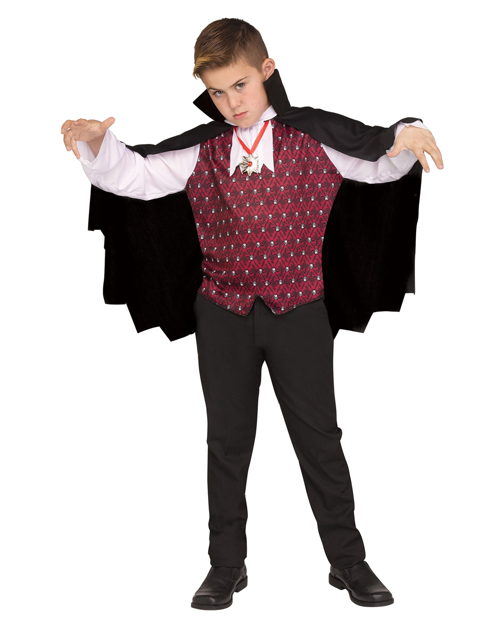 Vampire Umhang mit Weste für Kinder für Halloween L