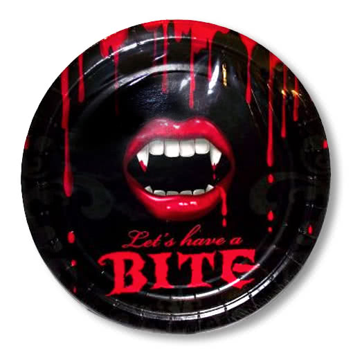 Vampir Pappteller 8er Set Halloween Einweggeschirr Fangtastic