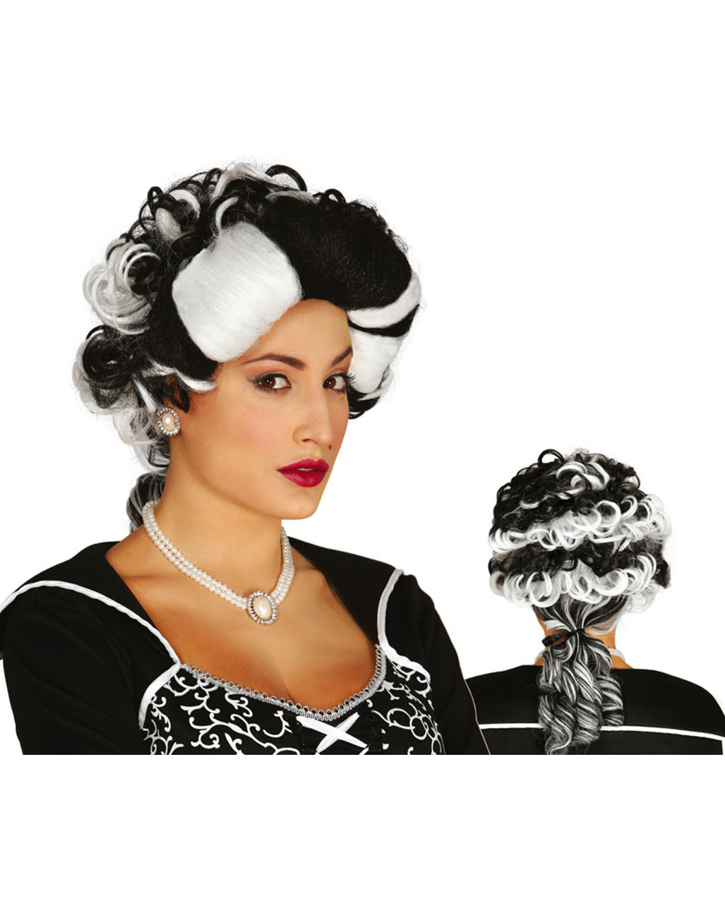 Vampir Gräfin Perücke zweifarbig Halloween Perücke kaufen