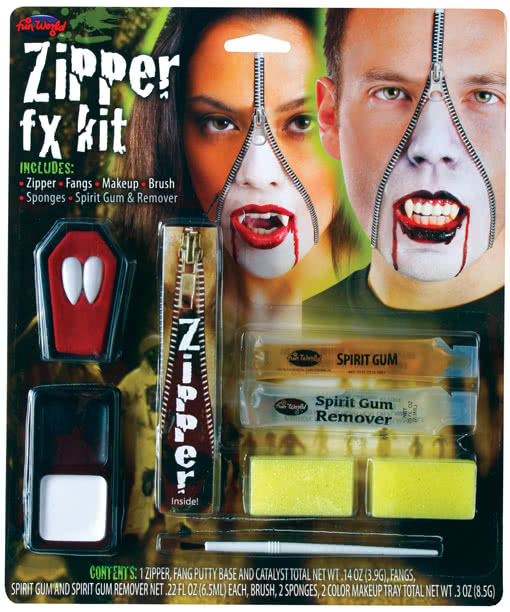 Vampir Zipper FX Kit Reißverschluss WundeMake up Set