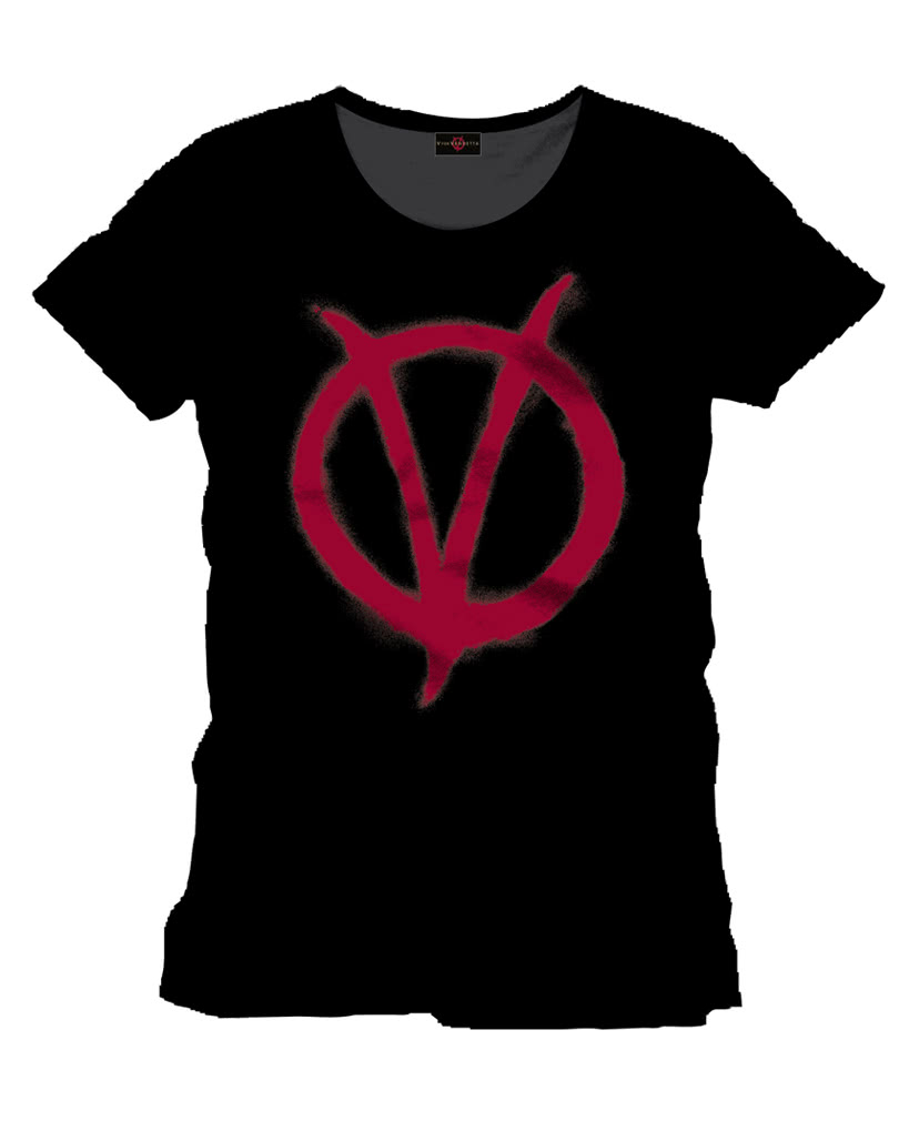 Vendetta Logo T-Shirt Guy Fwakes Merchandise XL