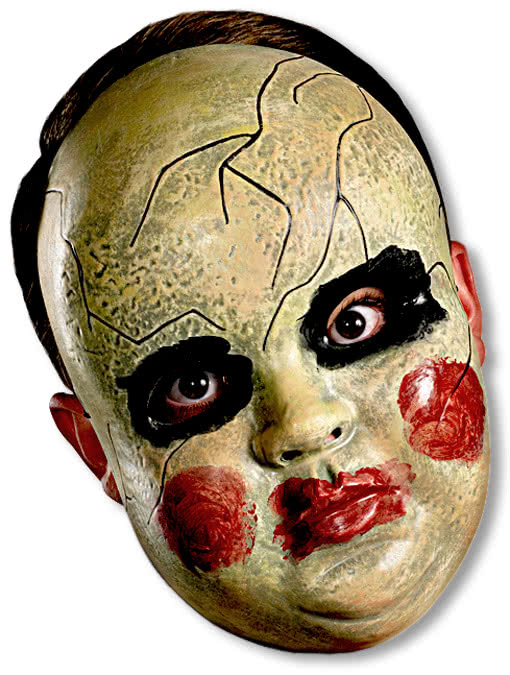 Creepy Doll Face Maske  Halloween Puppenmaske
