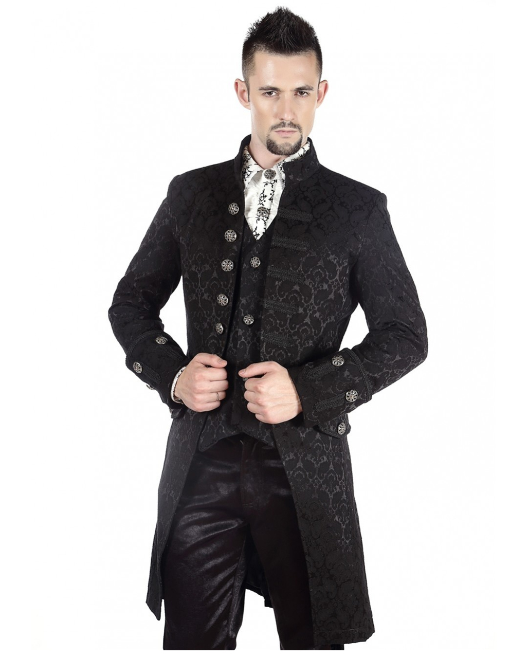 Viktorianischer Gothic Aristokrat Herren Mantel ➤ Steampunk Fashion S