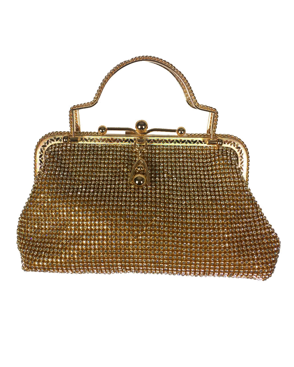 Vintage Handtasche Gold mit Strass ✯