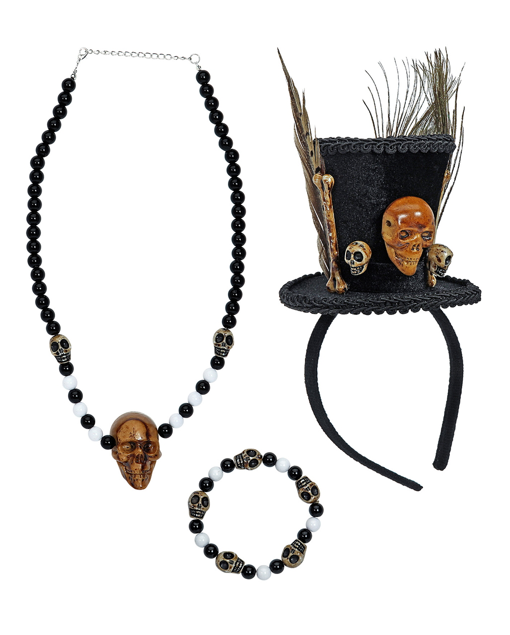 Voodoo Schamanen Kostüm Zubehör Set für Halloween